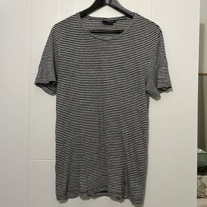 Kooples Linen Black/White Striped T-Shirt